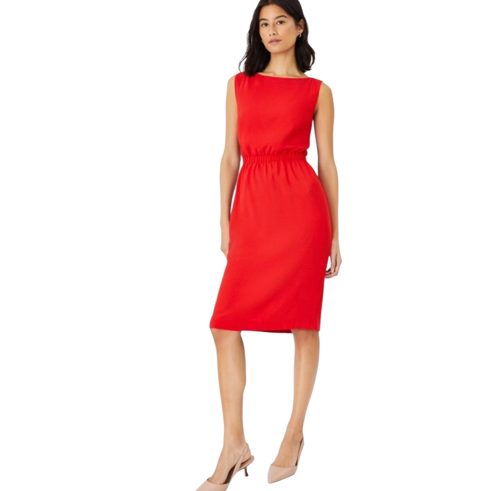 Ann Taylor‎ Red Sleeveless Sheath Dress Size XL Petite